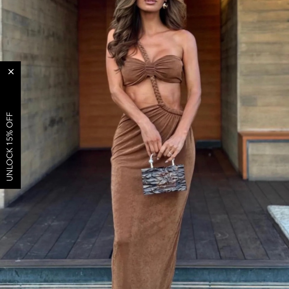 Ema one shoulder maxi dress